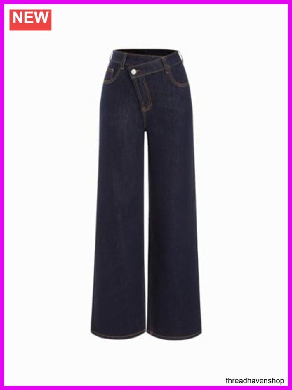 Wide Leg High Waisted Baggy Boyfriend Jeans with Pockets